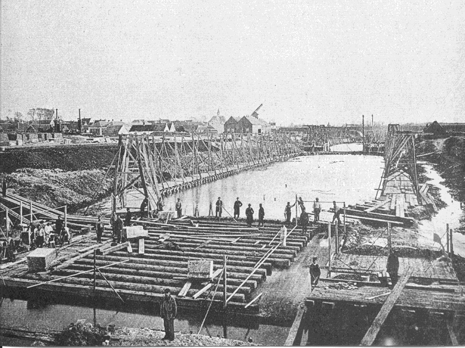 Bouw Koninginnensluis 1884
